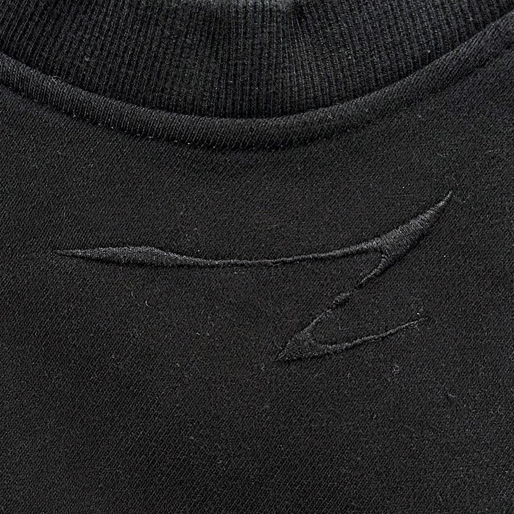Overfit Raw Cutted Line Sweatshirt - BLR BLUER - VENTURER