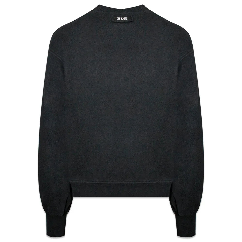 Overfit Raw Cutted Line Sweatshirt - BLR BLUER - VENTURER