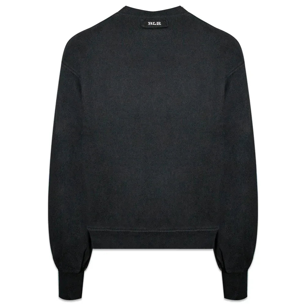 Overfit Raw Cutted Line Sweatshirt - BLR BLUER - VENTURER