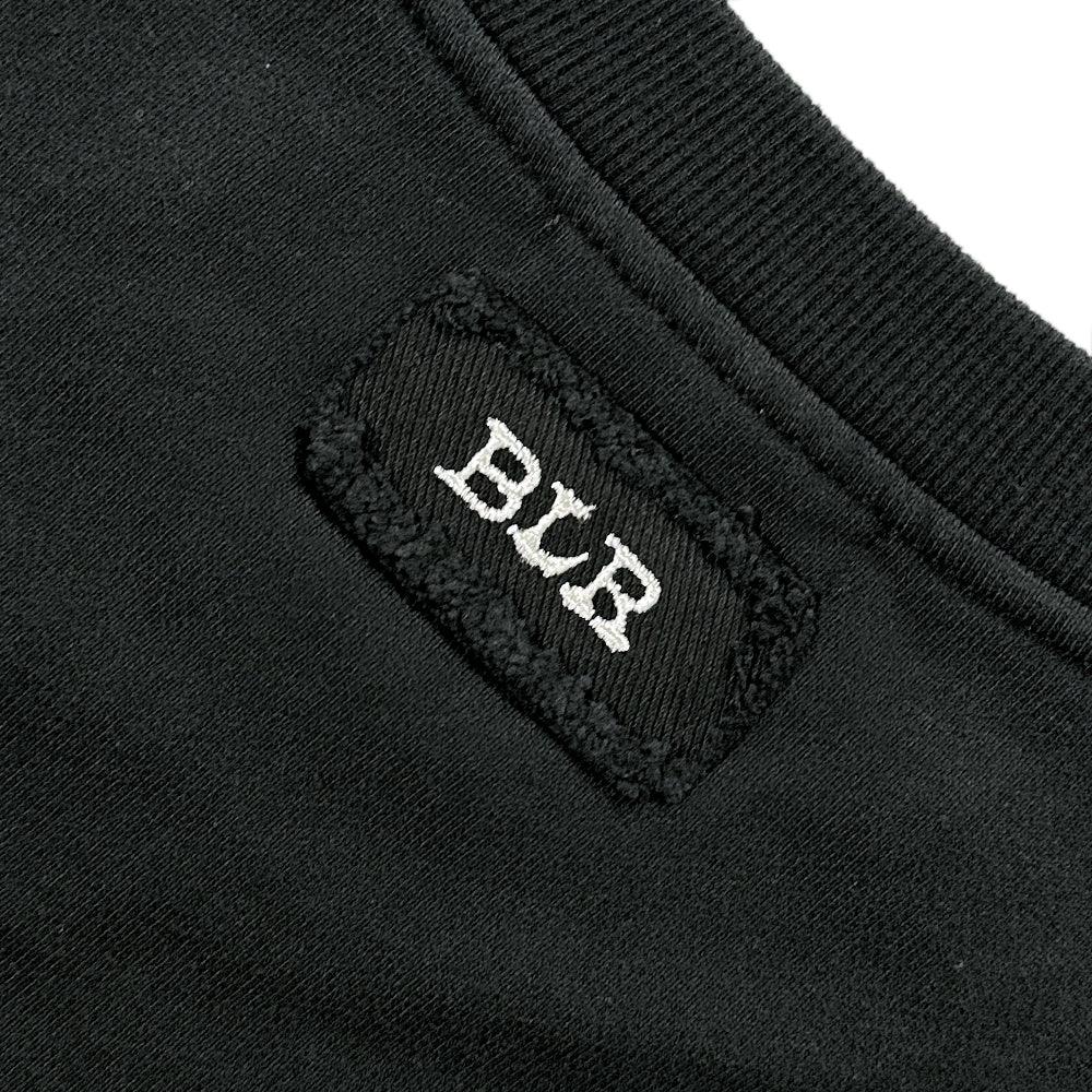 Overfit Raw Cutted Line Sweatshirt - BLR BLUER - VENTURER