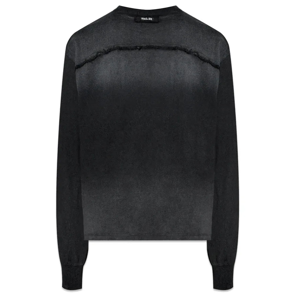 Destroyed Back Gradation Washing LS T-Shirt - BLR BLUER - VENTURER