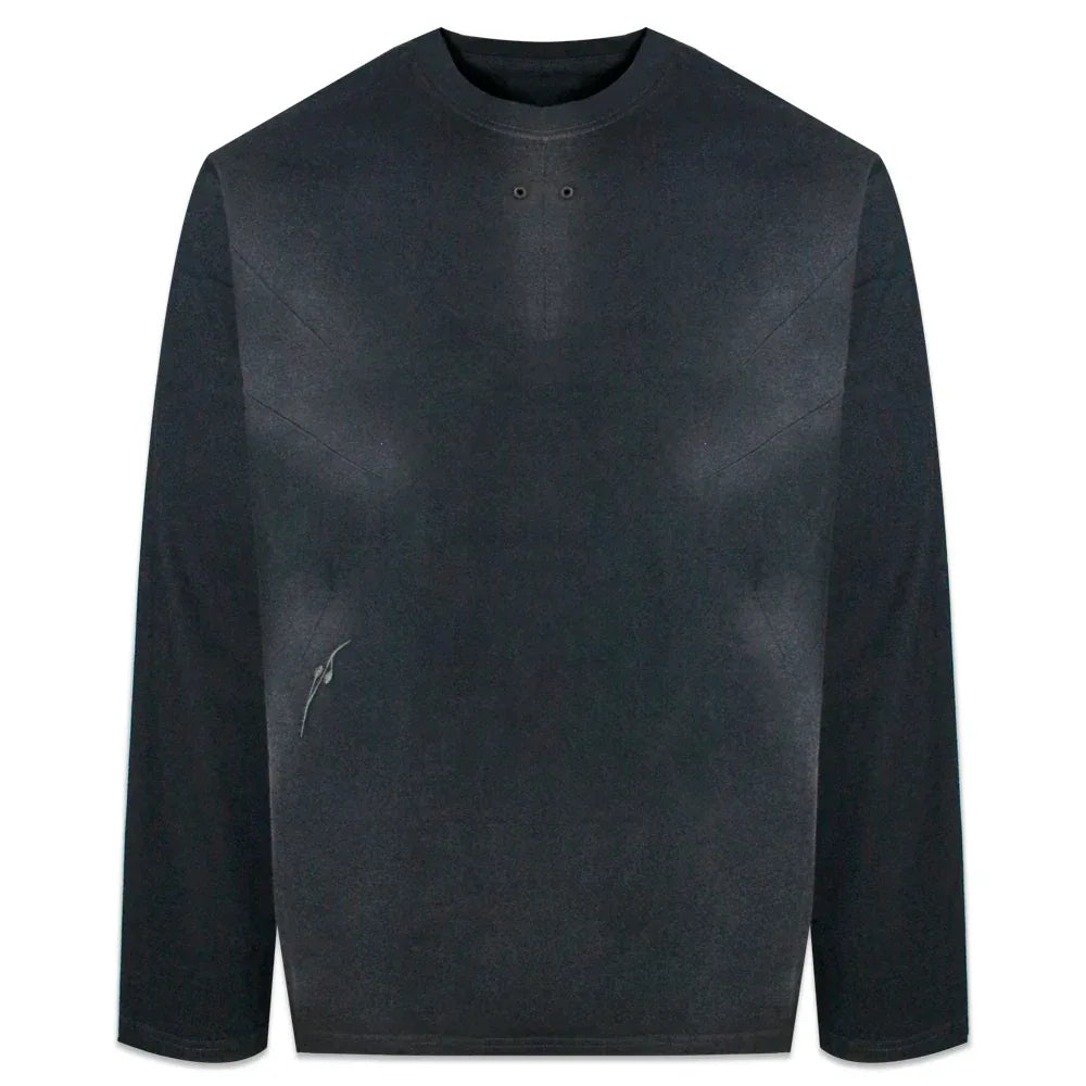 Rain Destroyed Gradation Bleached LS T-Shirt - BLR BLUER - VENTURER