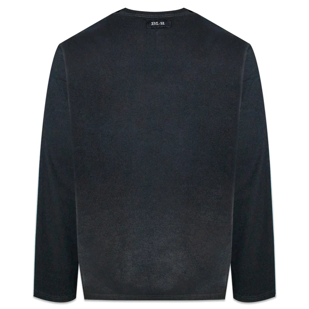 Rain Destroyed Gradation Bleached LS T-Shirt - BLR BLUER - VENTURER
