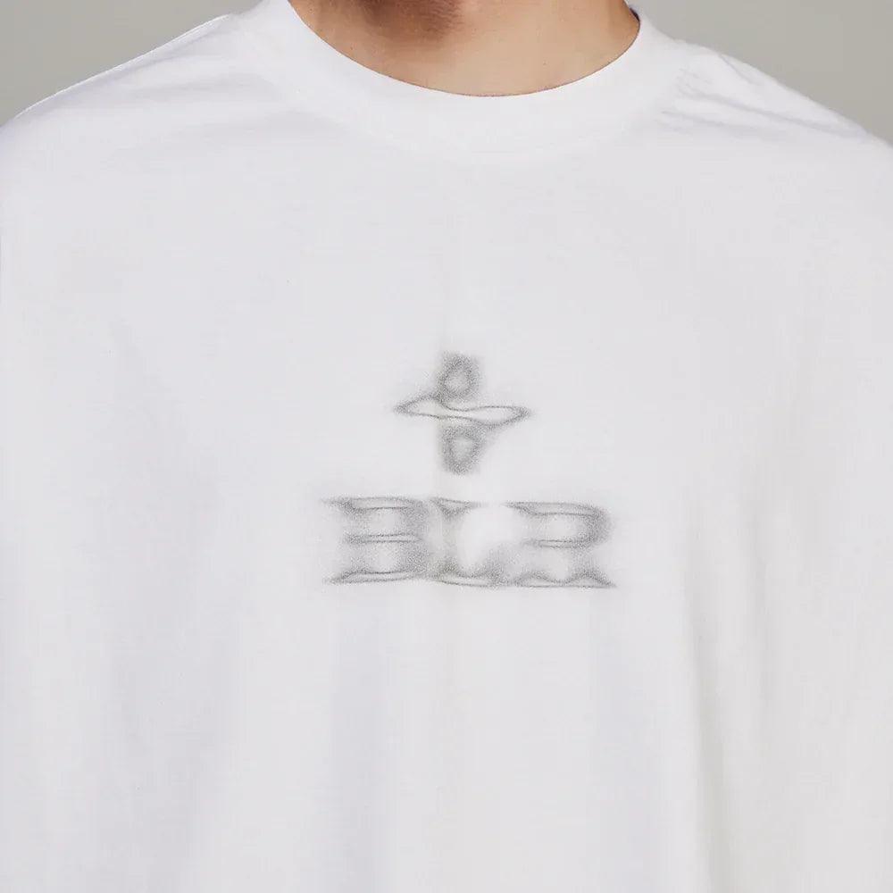 Blurred Logo Printed T-Shirt - BLR BLUER - VENTURER