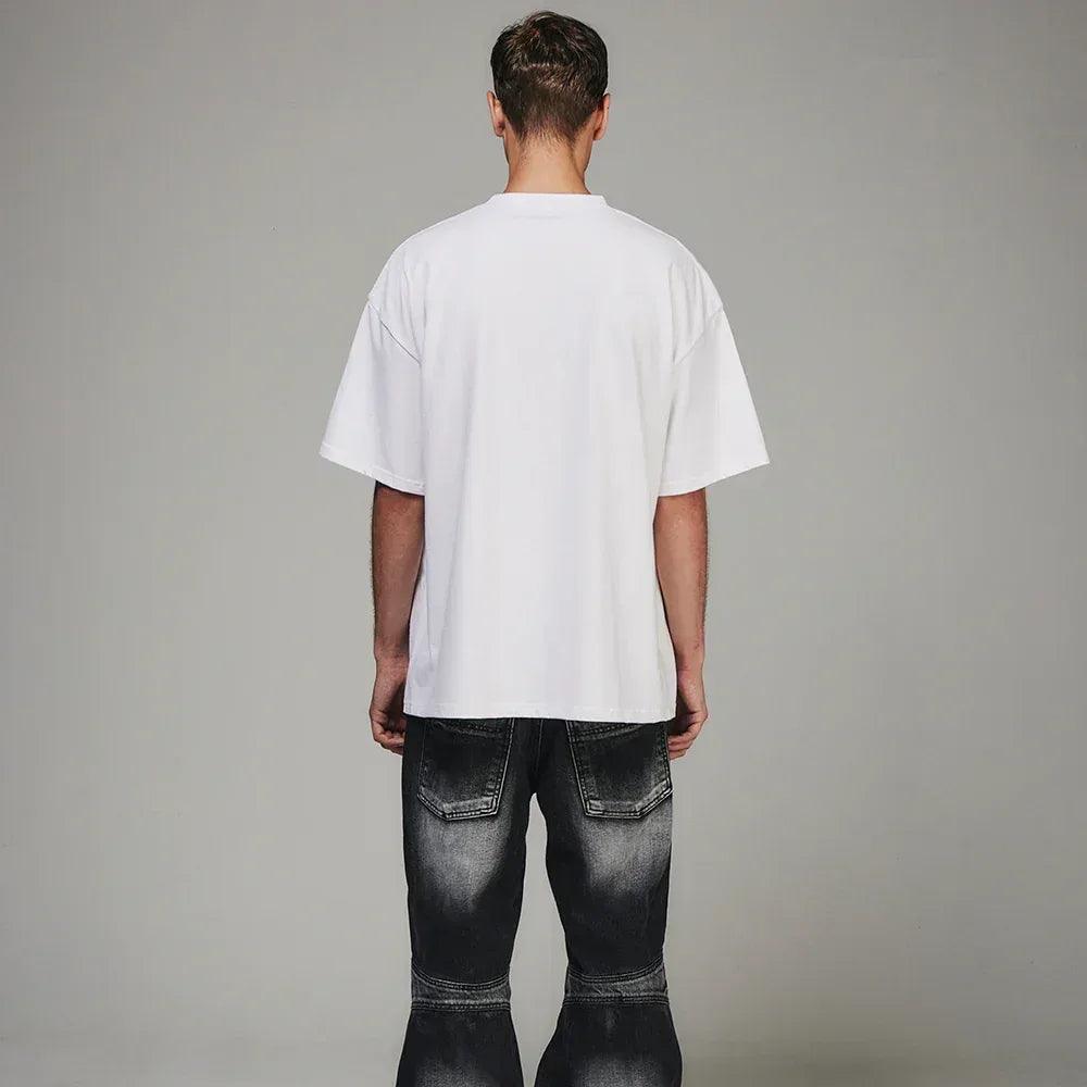 Blurred Logo Printed T-Shirt - BLR BLUER - VENTURER