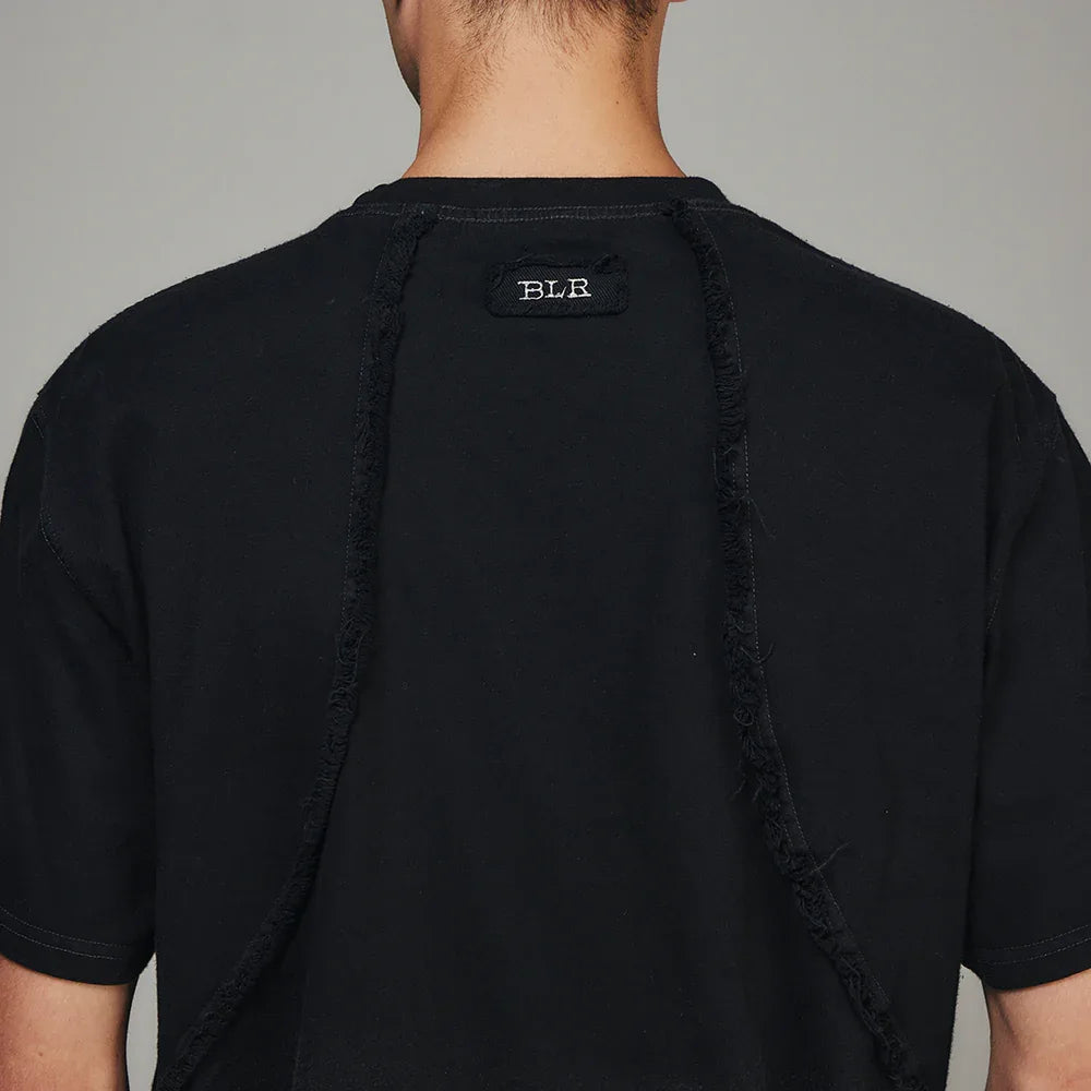 Destroyed Gradation Bleached T-Shirt - BLR BLUER - VENTURER