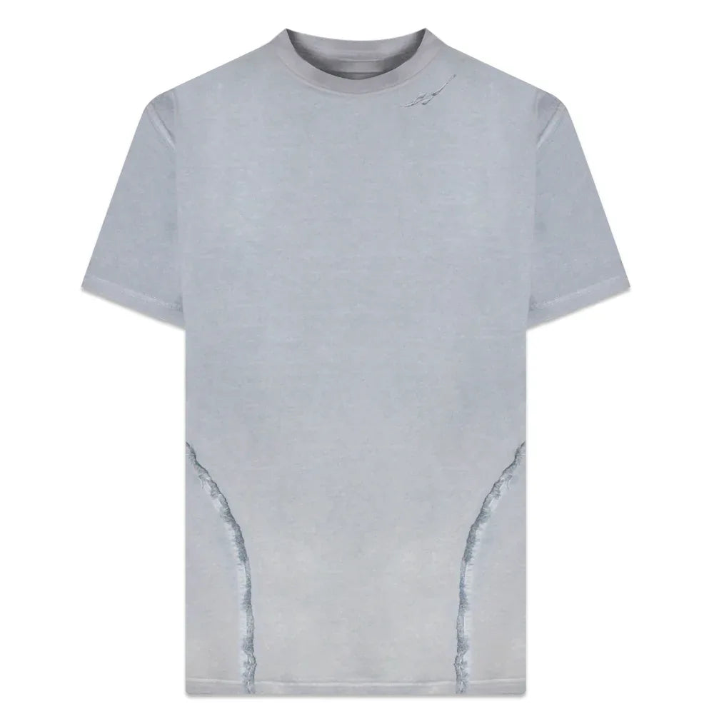 Destroyed Gradation Bleached T-Shirt - BLR BLUER - VENTURER