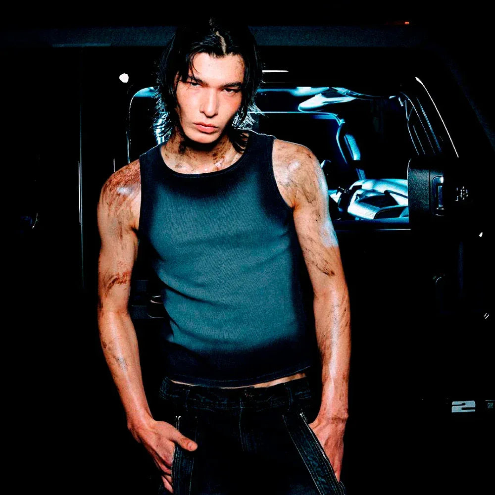 High Tension Gradiation Washing Sleeveless - BLR BLUER - VENTURER