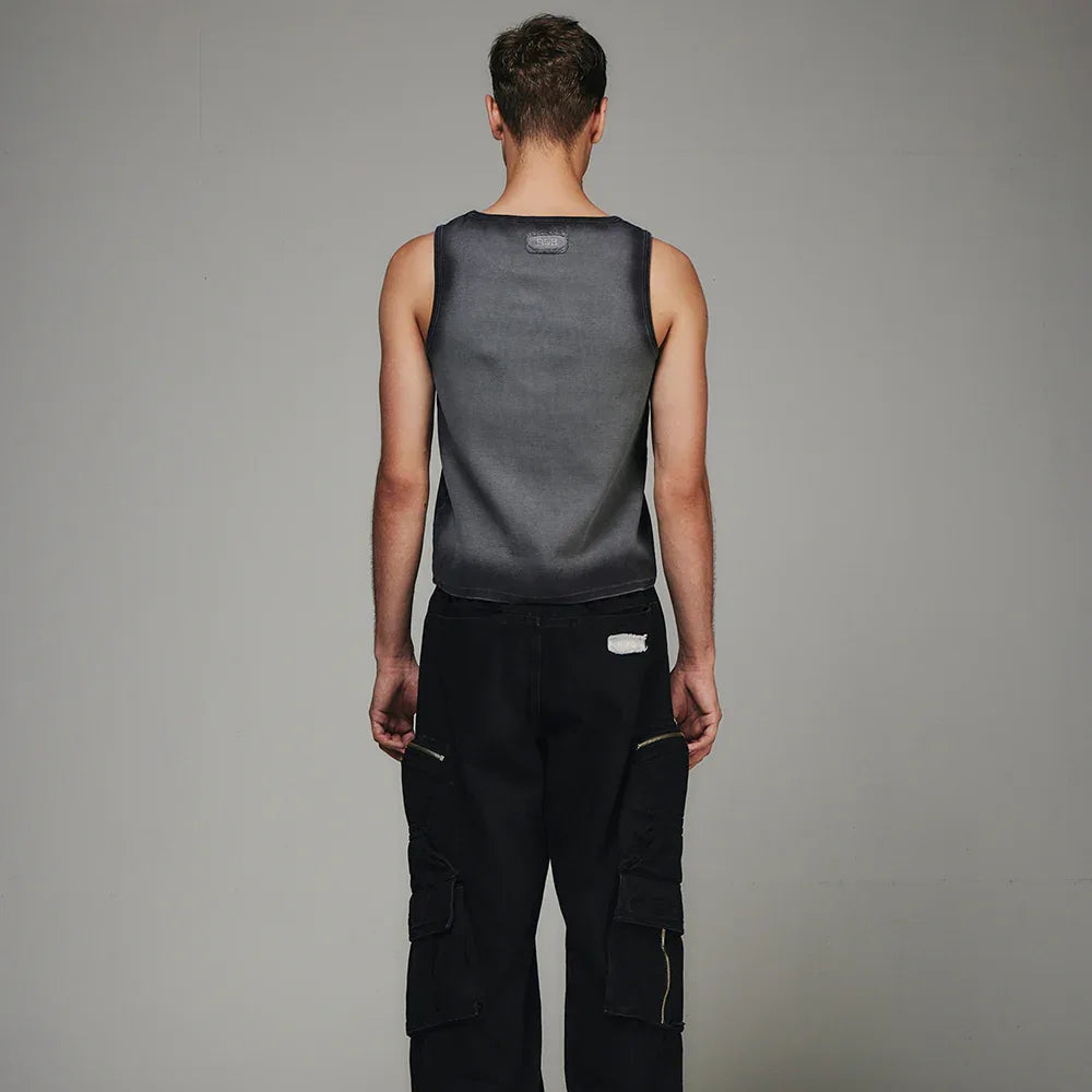 High Tension Gradiation Washing Sleeveless - BLR BLUER - VENTURER