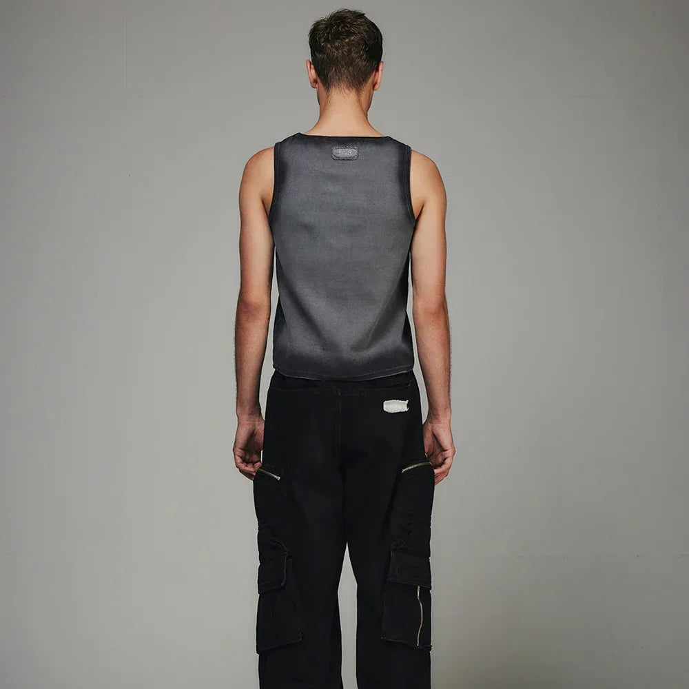 High Tension Gradiation Washing Sleeveless - BLR BLUER - VENTURER