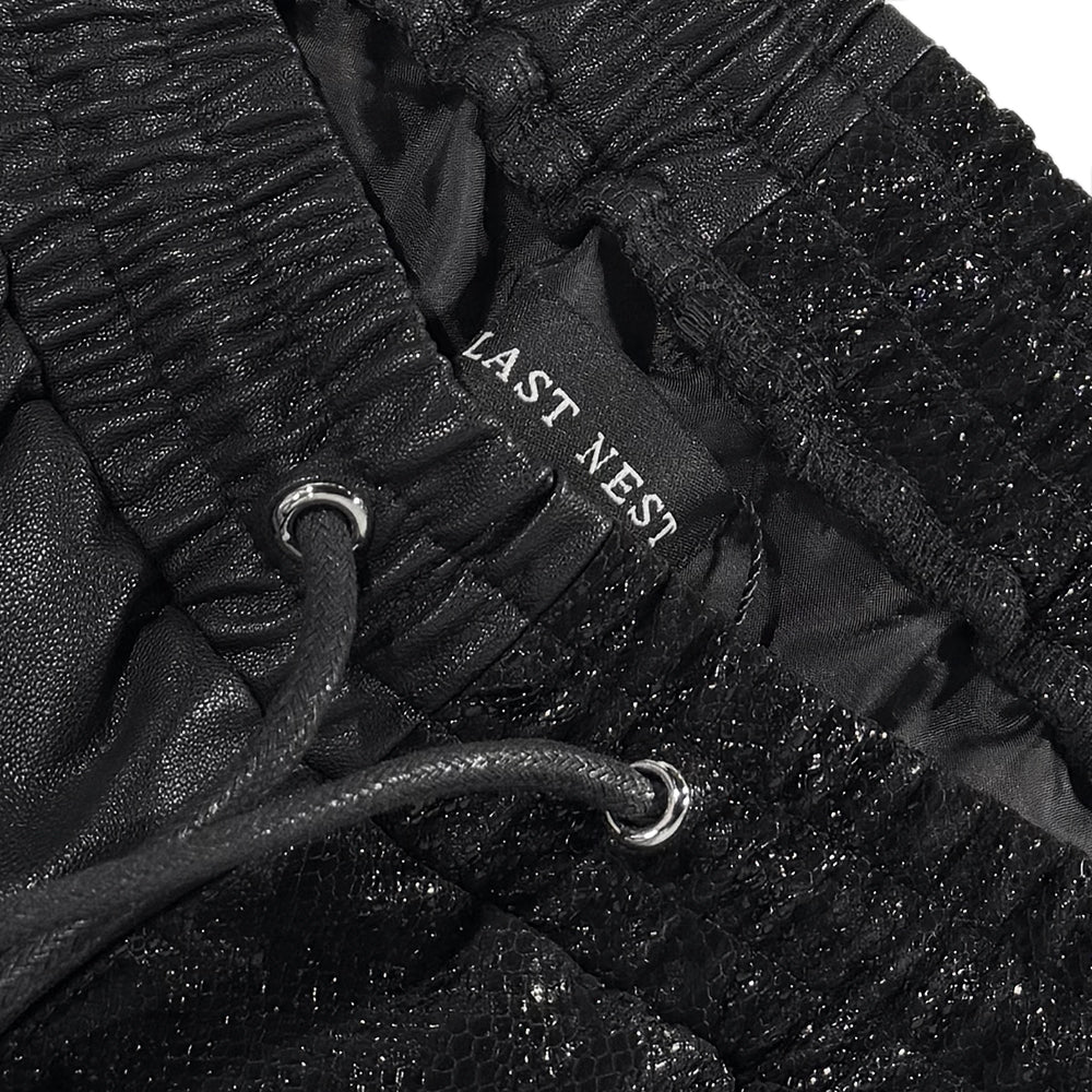 Leather Switching Shorts