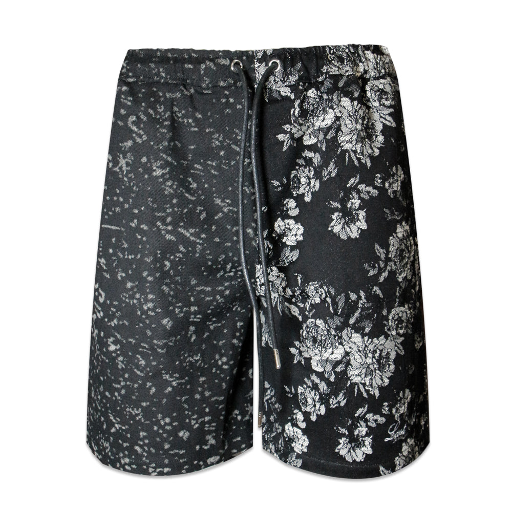 Floral Leopard Switching Shorts