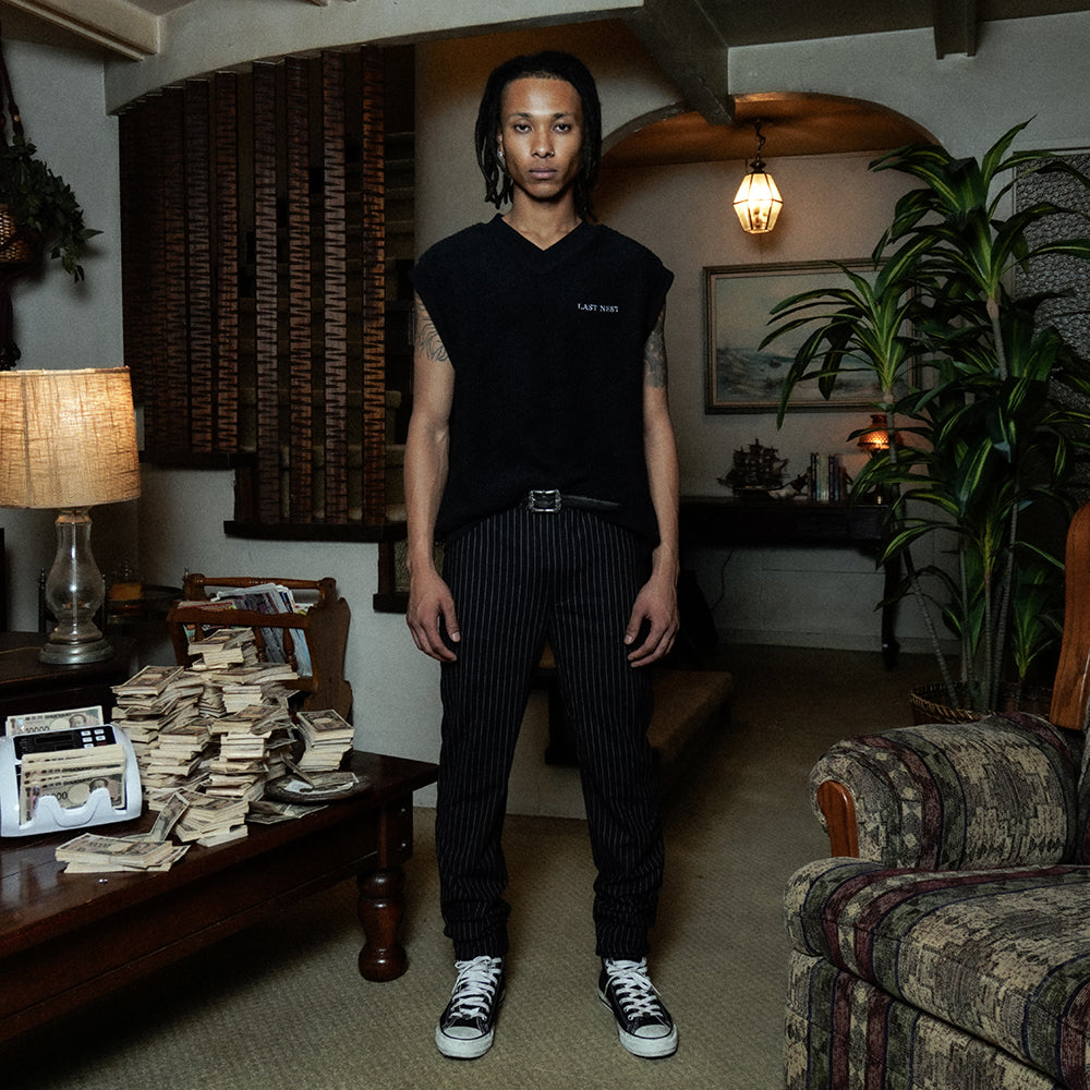 Logo Embroidery Knit Vest