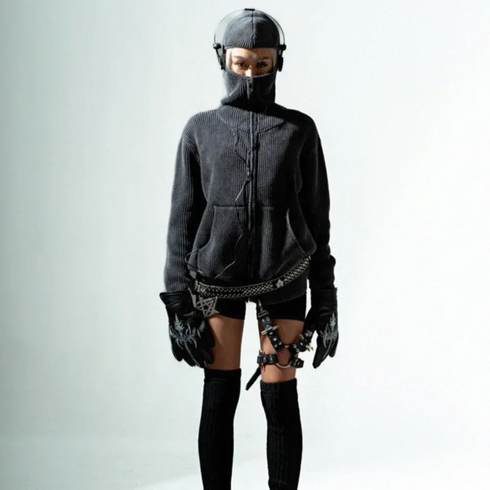 Stealth Full Zip Hoodie - whathappenedtogod - VENTURER