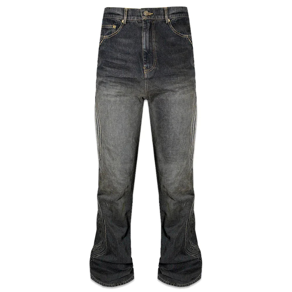 Waved Dirty Denim - XWORE NYC - VENTURER