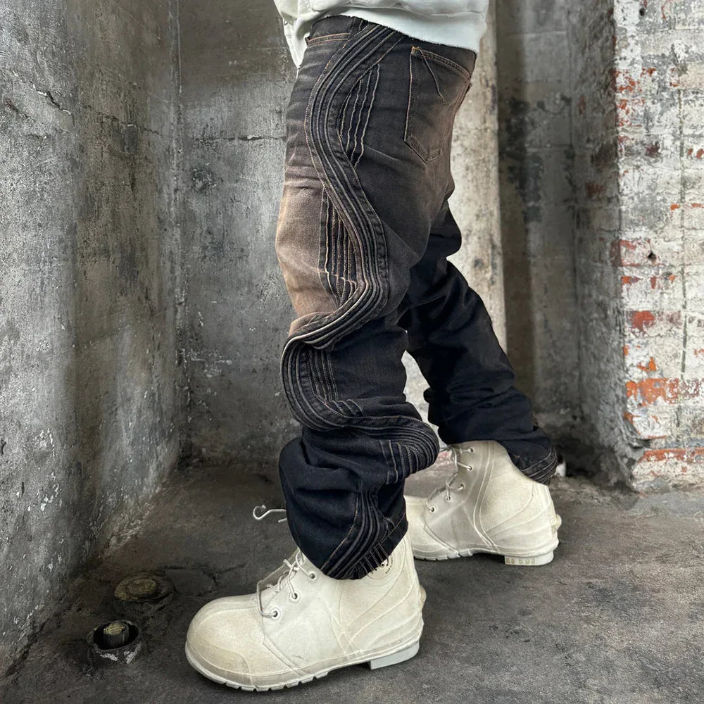 Waved Dirty Denim - XWORE NYC - VENTURER
