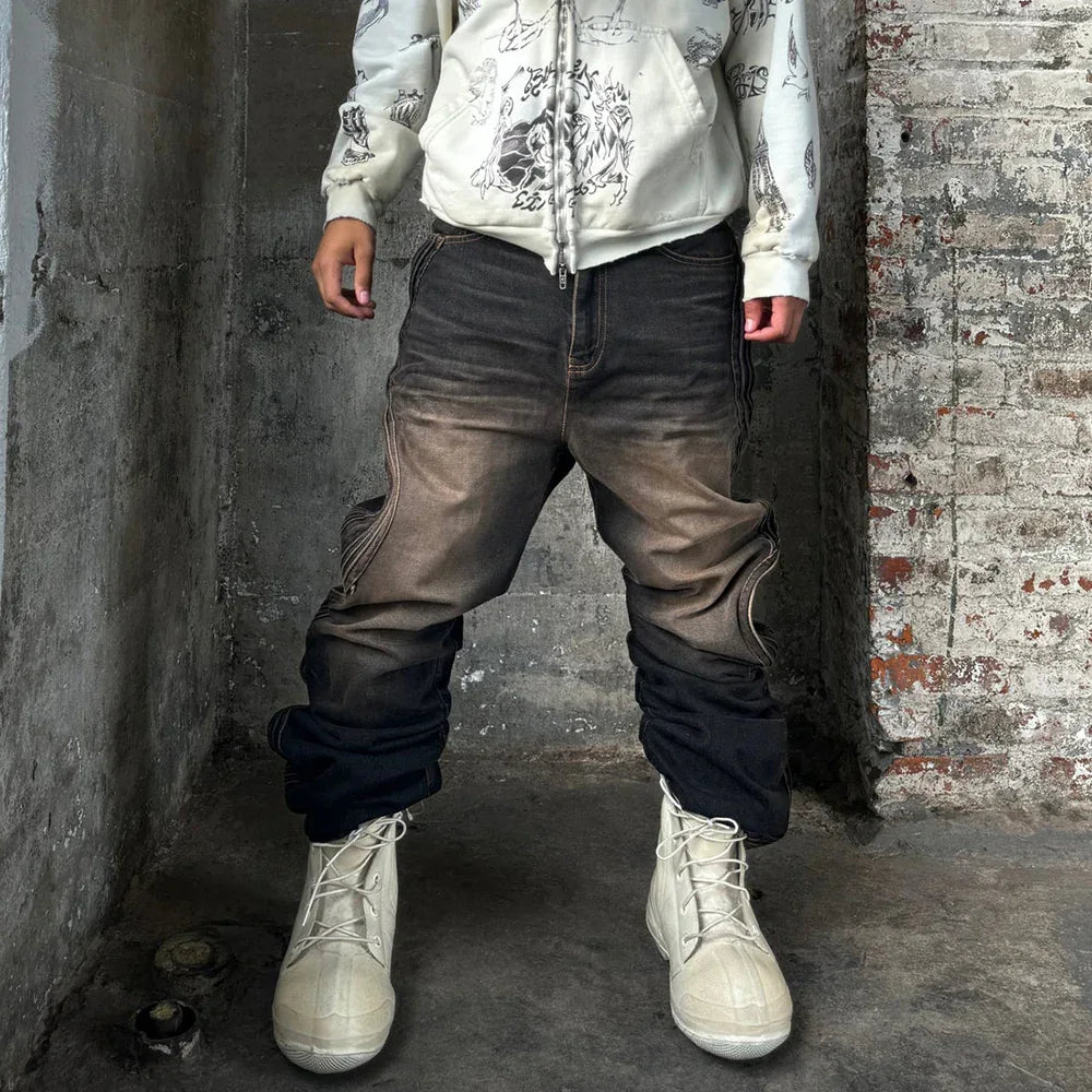 Waved Dirty Denim - XWORE NYC - VENTURER