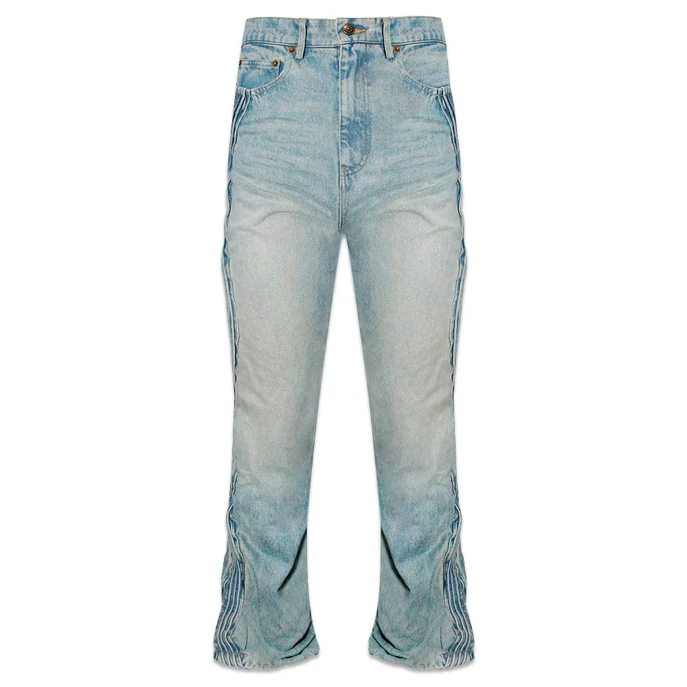 Waved Blue Denim - XWORE NYC - VENTURER