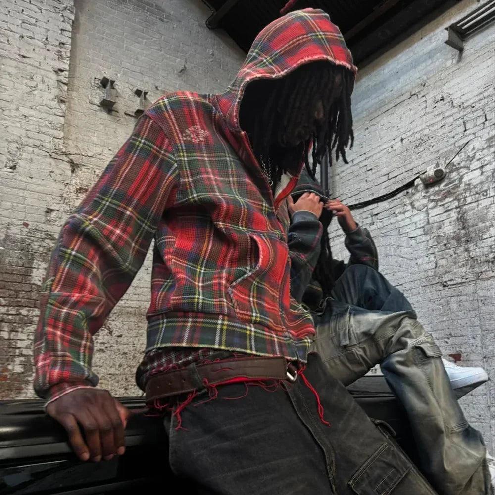 Tartan Plaid Zip Up Hoodie - XWORE NYC - VENTURER
