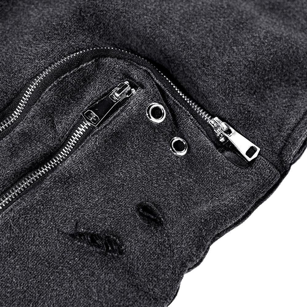 Distressed Zip Plus Shorts - DEMIK EXCLUSIVES - VENTURER