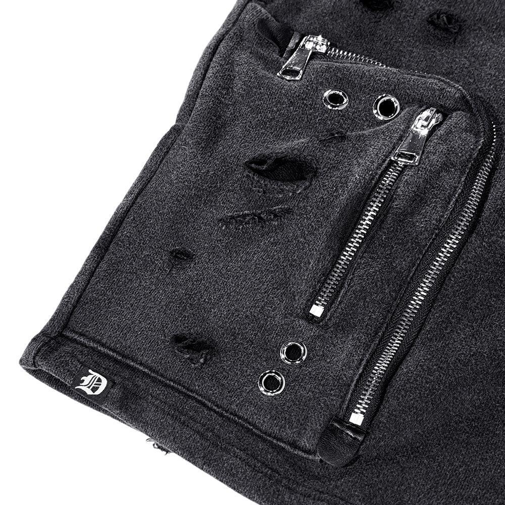 Distressed Zip Plus Shorts - DEMIK EXCLUSIVES - VENTURER