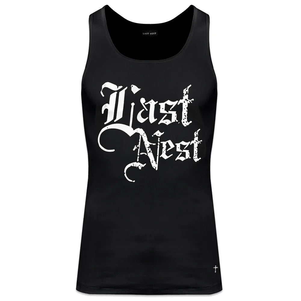 トップス LAST NEST / Vintage Logo Tank Top LAST NEST(ラストネスト)商品ページ - Vintage Logo Tank Top - Black