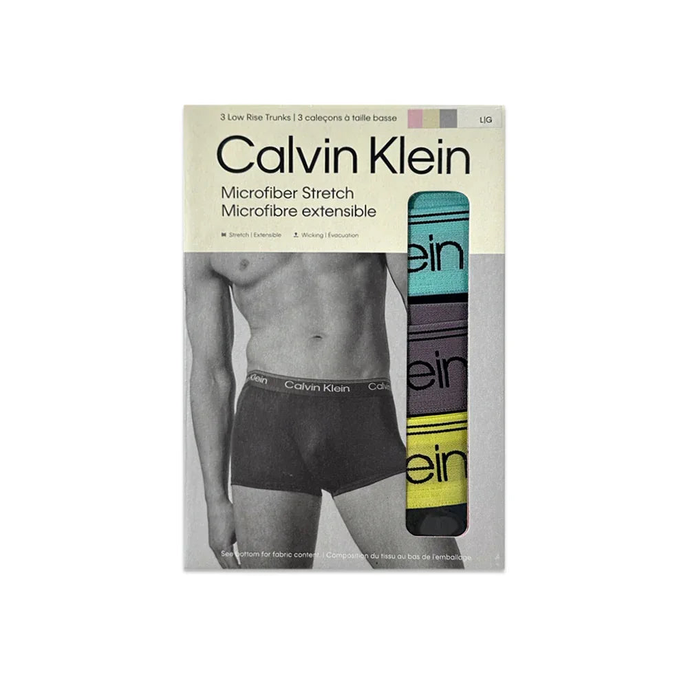 Micro Stretch Low Rise Trunk 3PK - CALVIN KLEIN - VENTURER