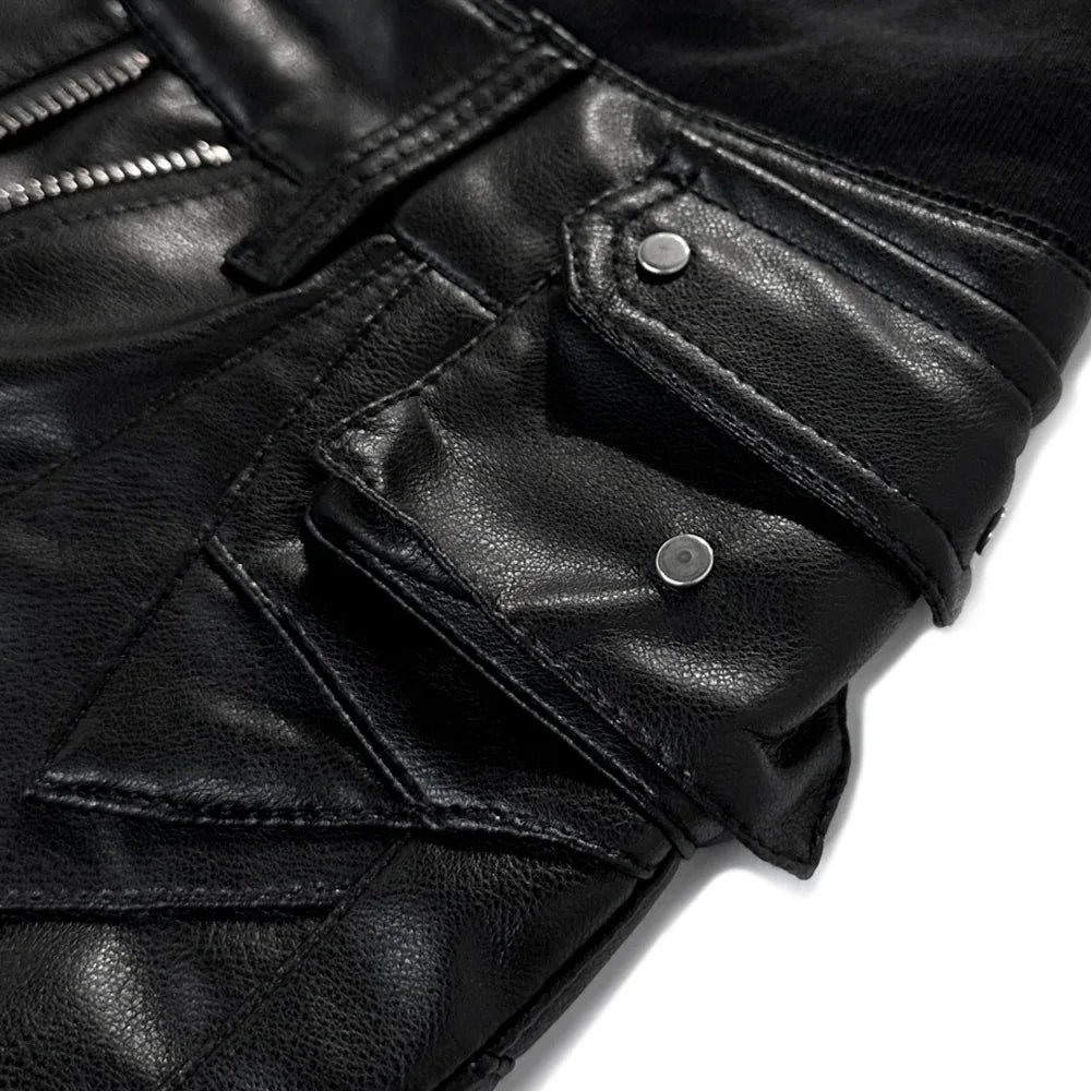 Ghidorah Chaos Leather Cargo Pants - COZY WORLDWIDE - VENTURER