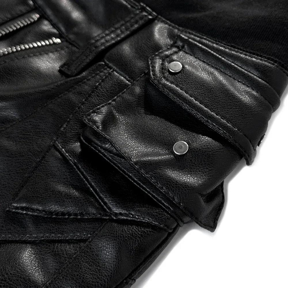 Ghidorah Chaos Leather Cargo Pants - COZY WORLDWIDE - VENTURER