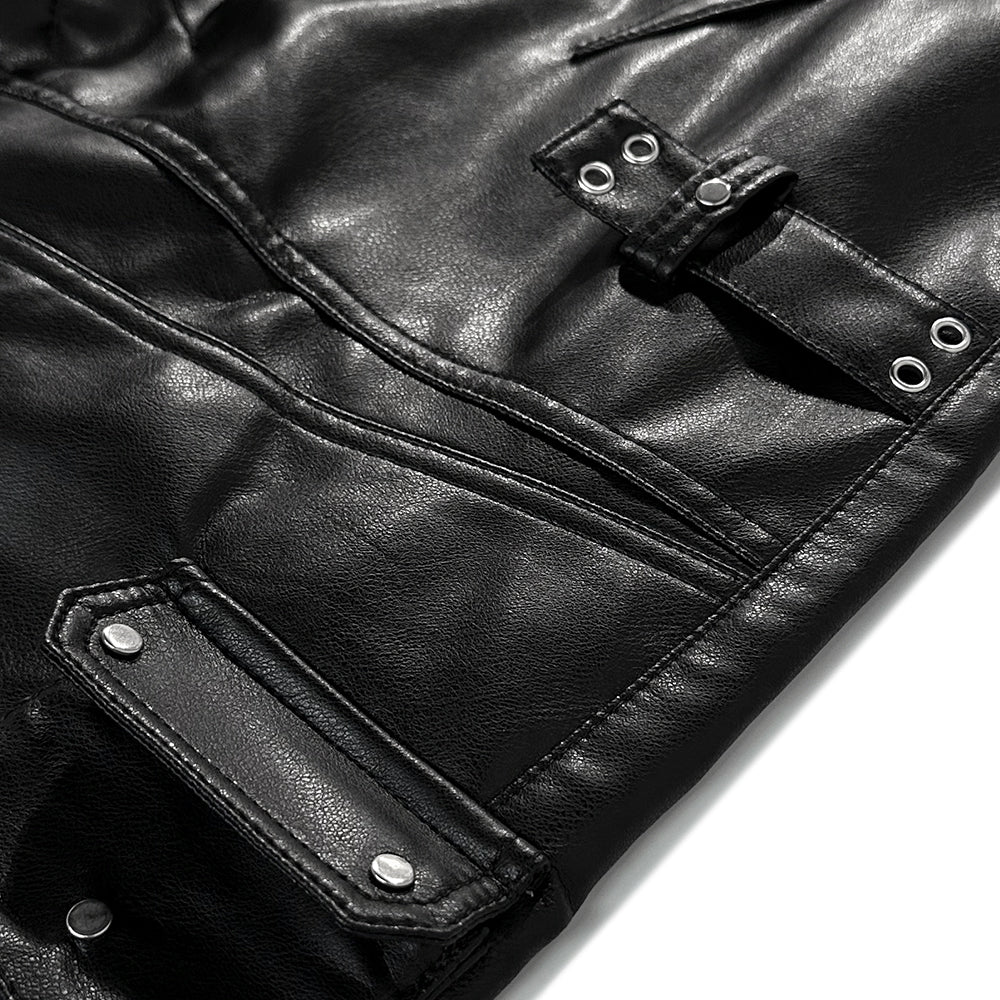 Ghidorah Chaos Leather Cargo Pants