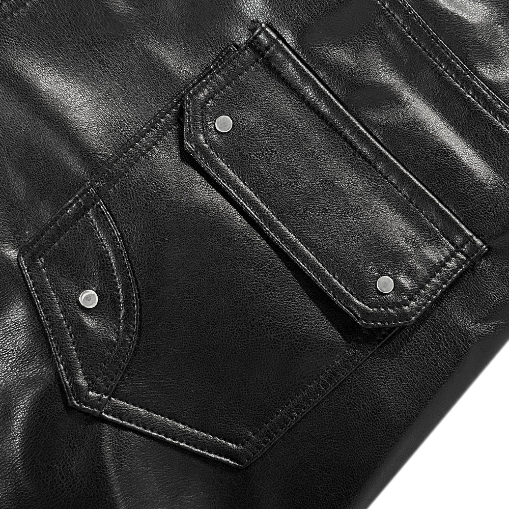 Ghidorah Chaos Leather Cargo Pants