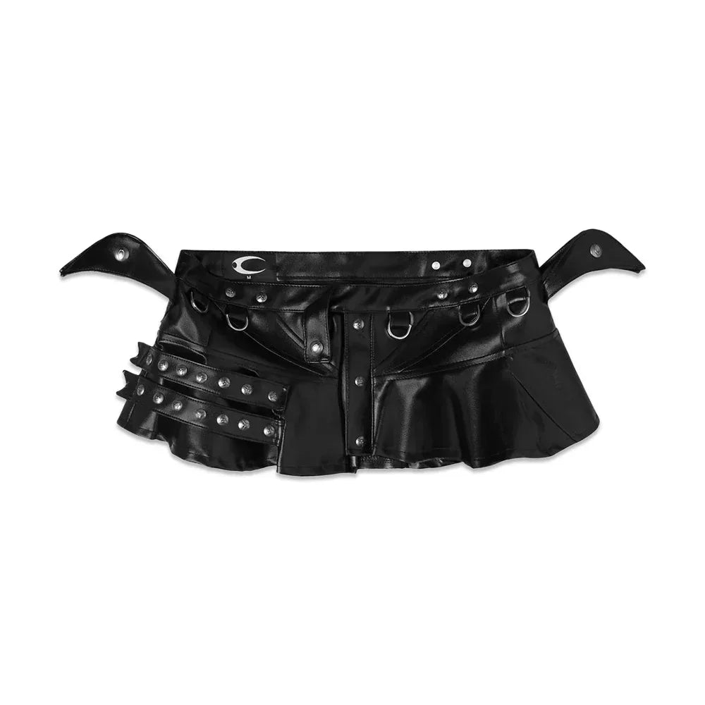 005 Chaos Dream Leather Skirt Pants - COZY WORLDWIDE - VENTURER
