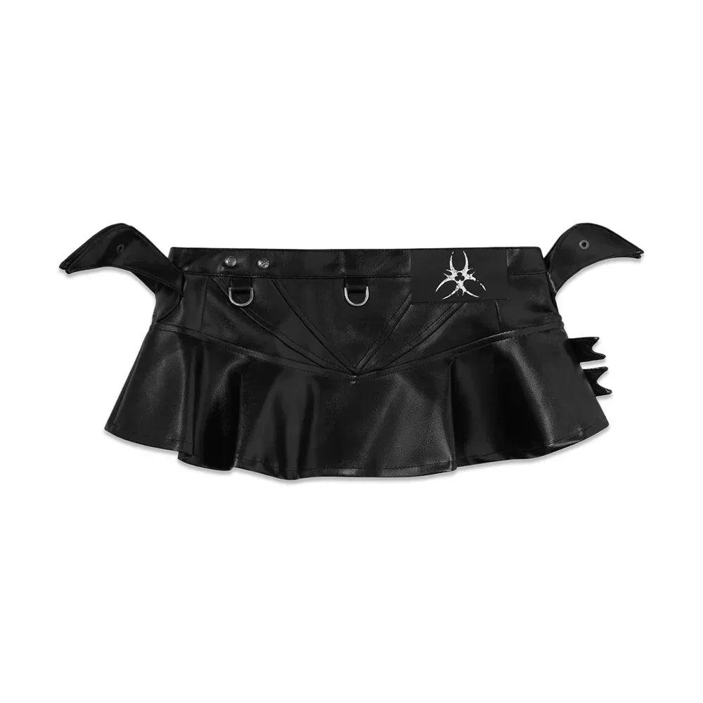 005 Chaos Dream Leather Skirt Pants - COZY WORLDWIDE - VENTURER