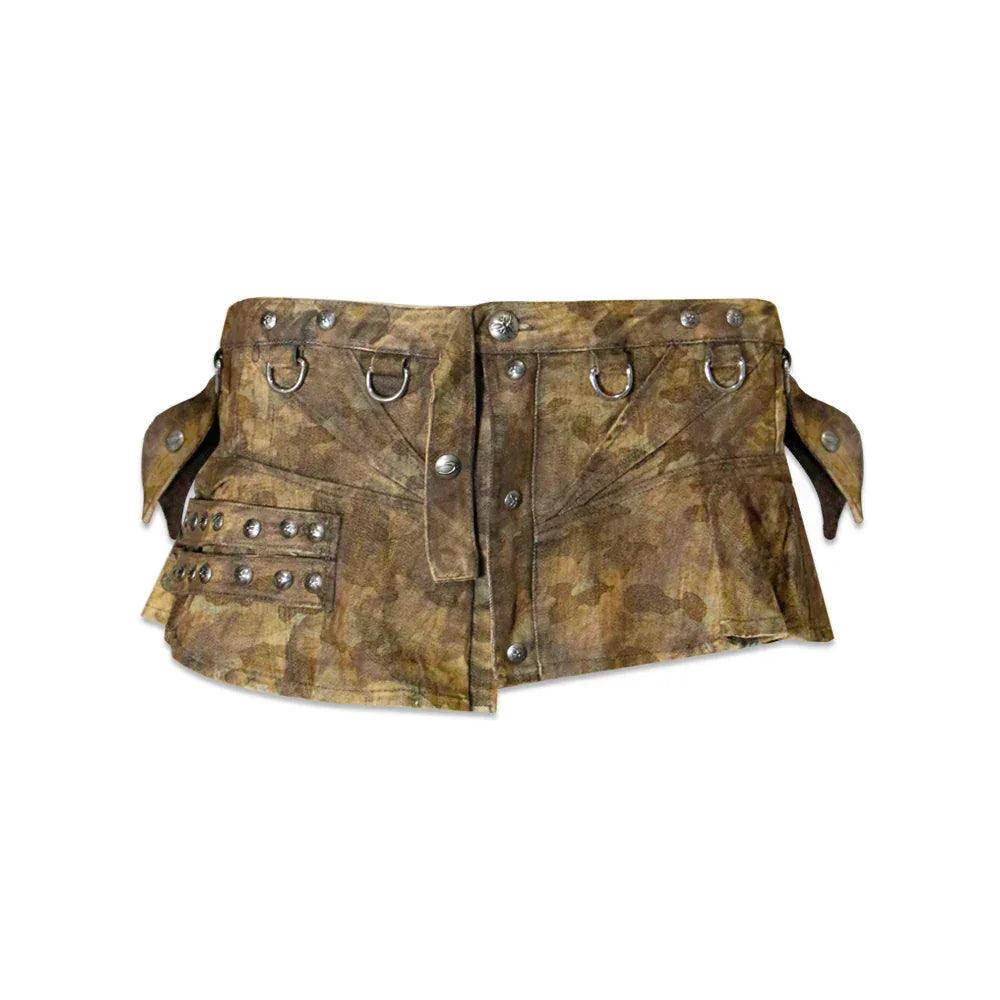 Chaos Dream Waxed Camo Skirt - COZY WORLDWIDE - VENTURER