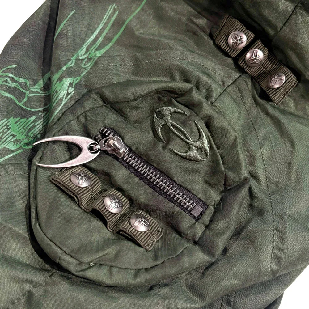 Cozy Chaos Olive Reversible Bomber Jacket - COZY WORLDWIDE - VENTURER