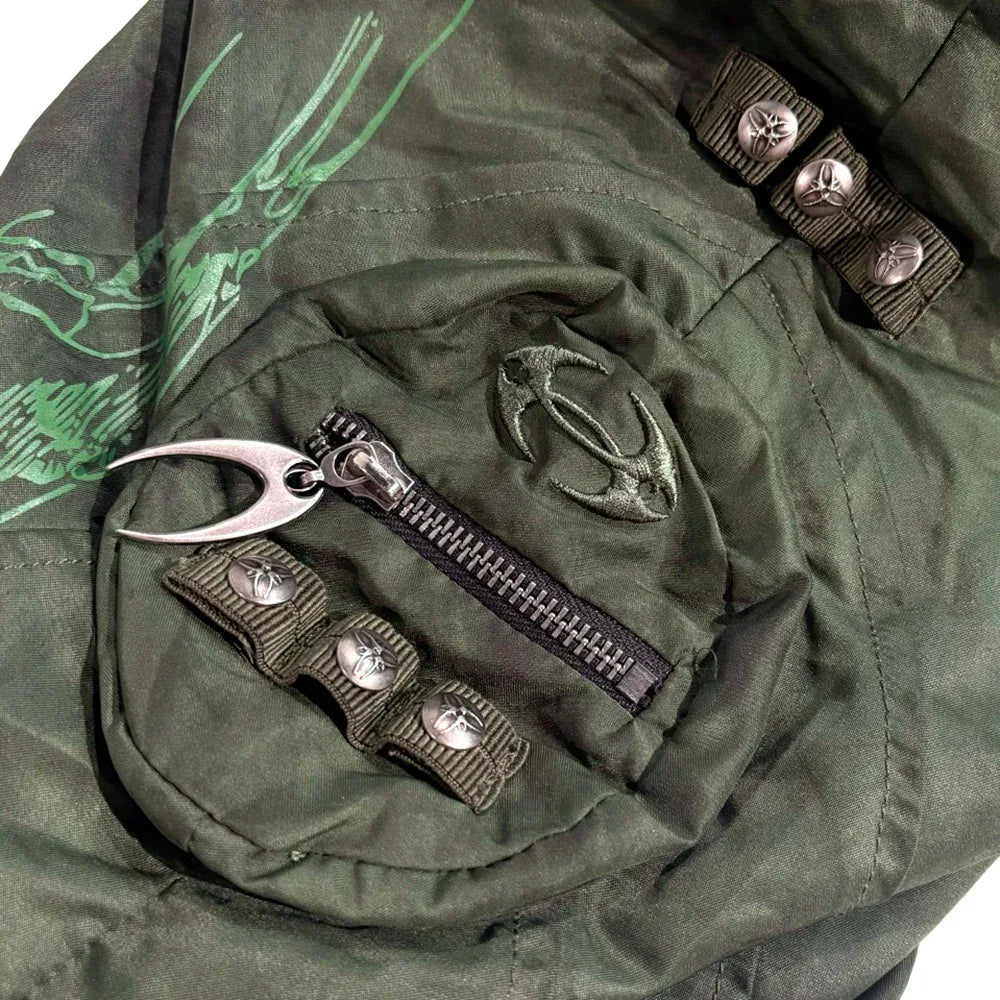 Cozy Chaos Olive Reversible Bomber Jacket - COZY WORLDWIDE - VENTURER