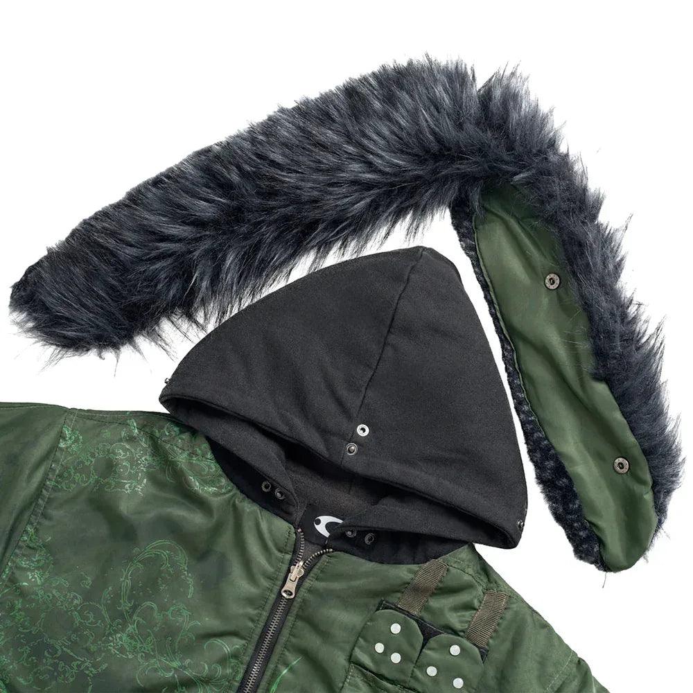 Cozy Chaos Olive Reversible Bomber Jacket - COZY WORLDWIDE - VENTURER