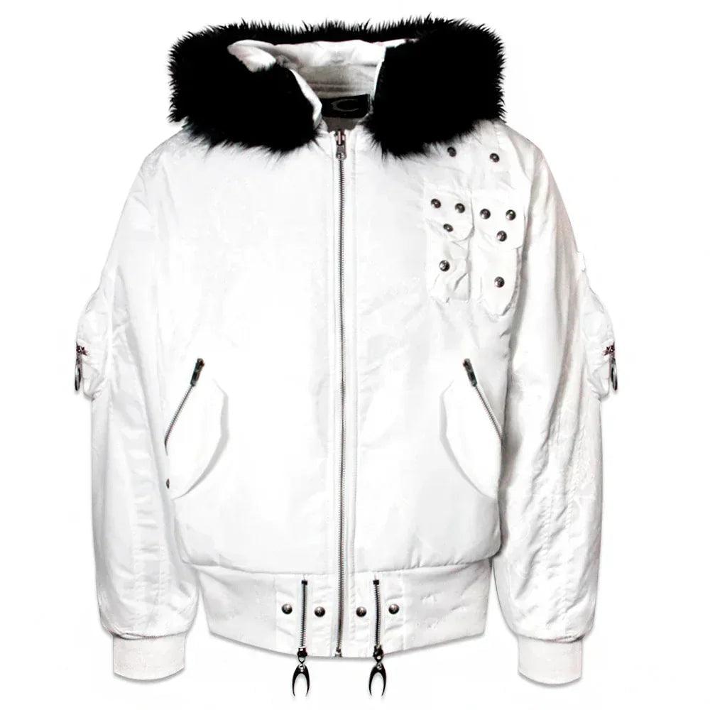 Cozy Chaos White Reversible Bomber Jacket - COZY WORLDWIDE - VENTURER