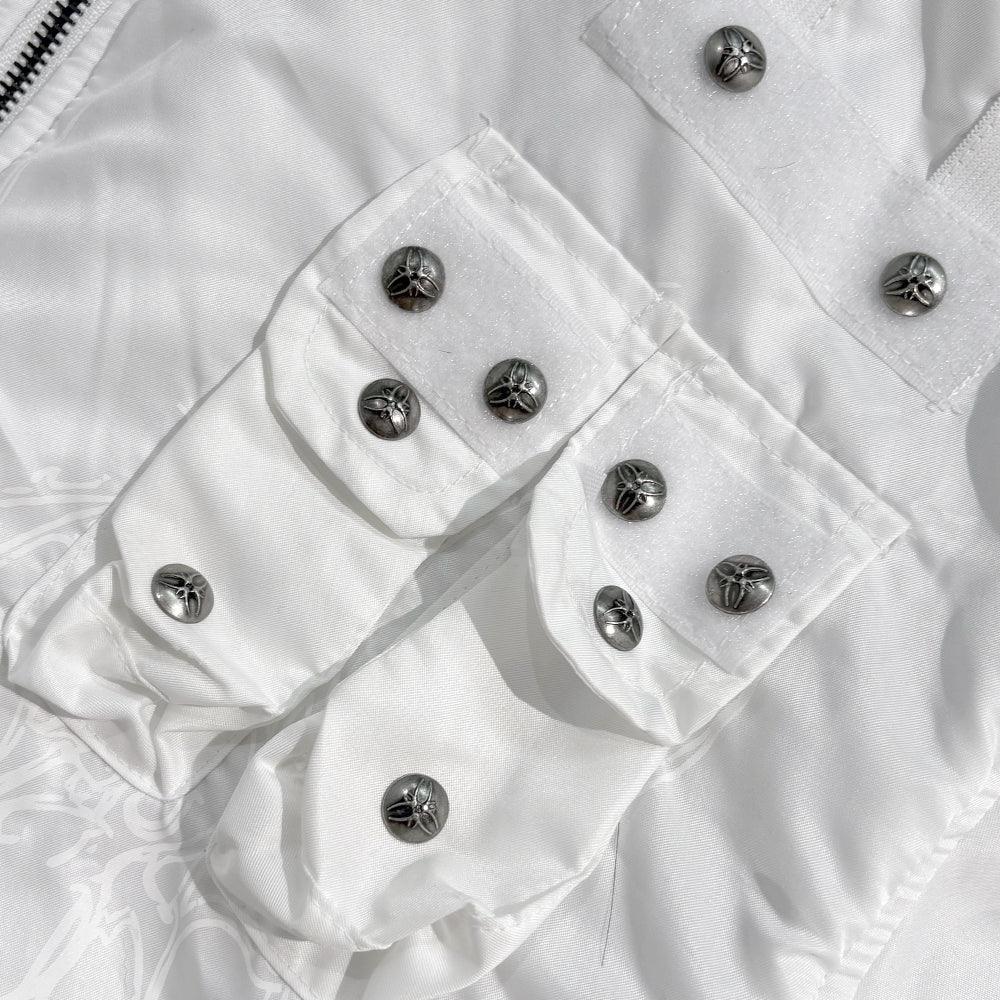Cozy Chaos White Reversible Bomber Jacket - COZY WORLDWIDE - VENTURER