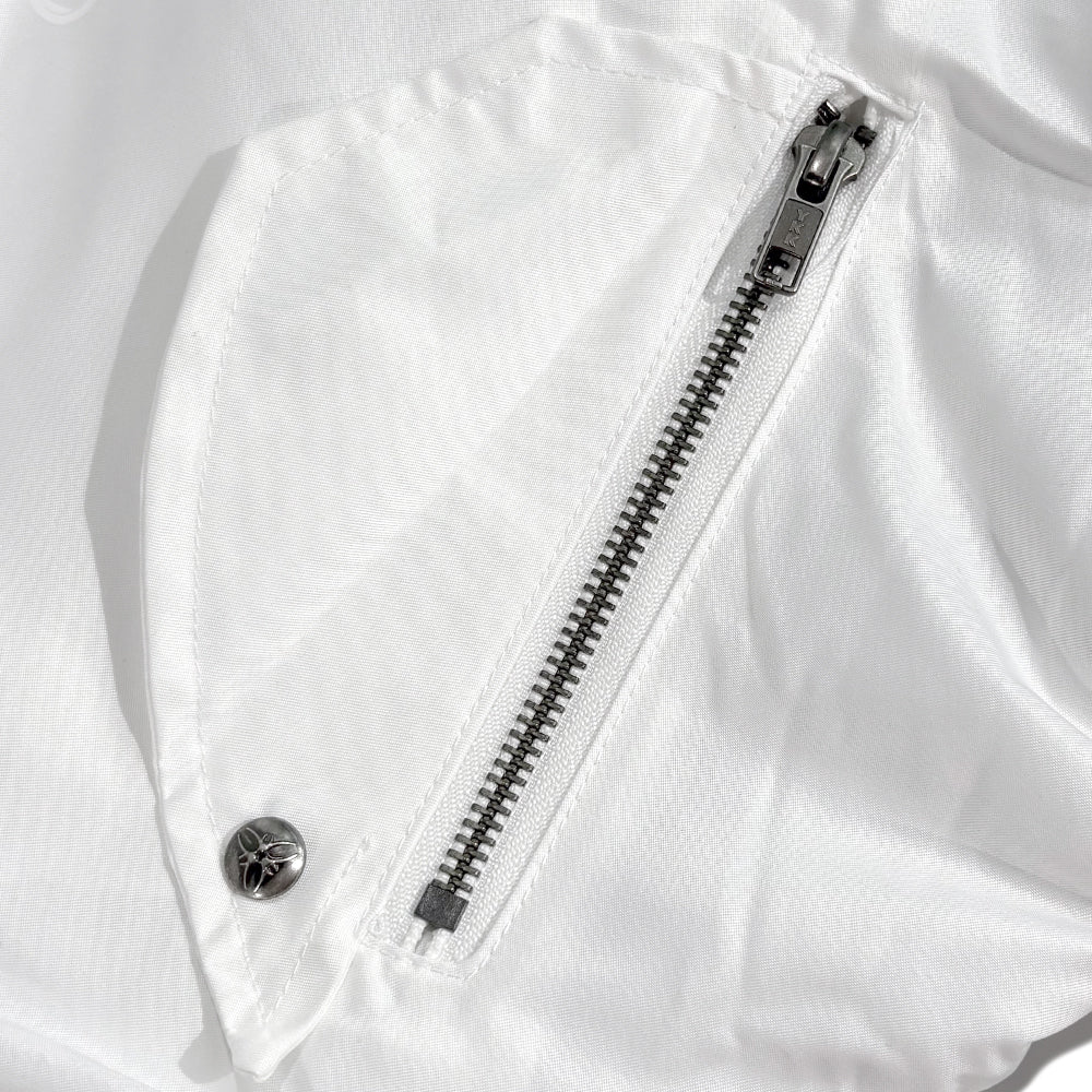 Cozy Chaos White Reversible Bomber Jacket