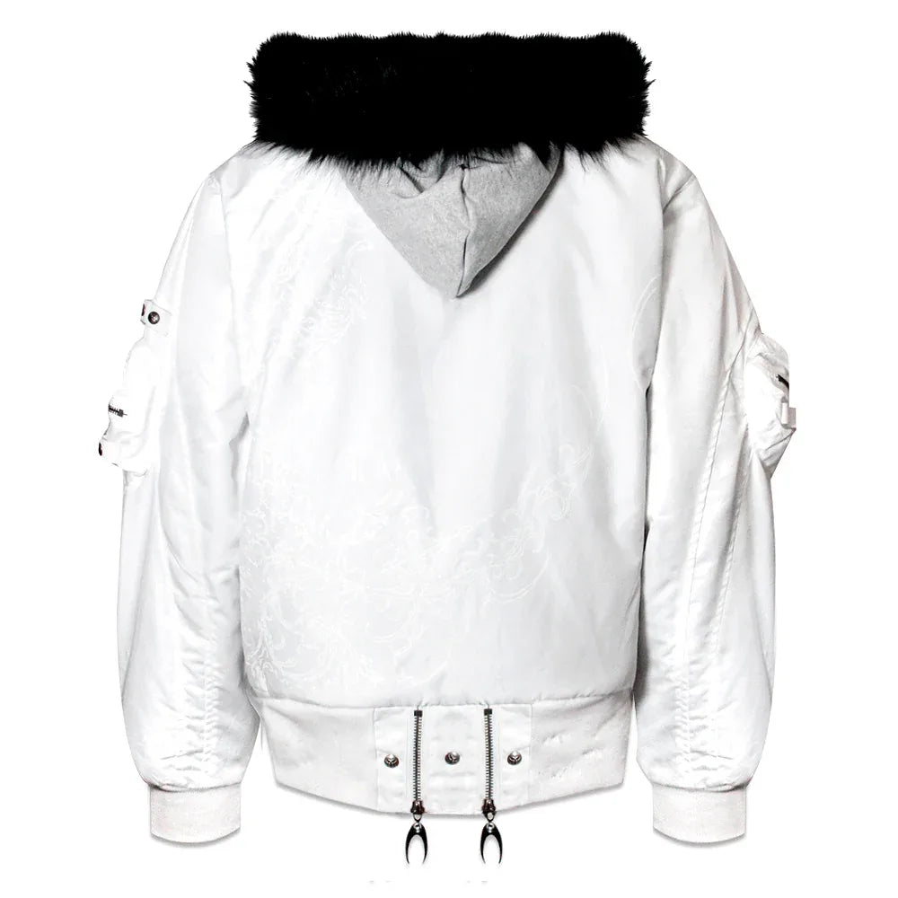 Cozy Chaos White Reversible Bomber Jacket - COZY WORLDWIDE - VENTURER