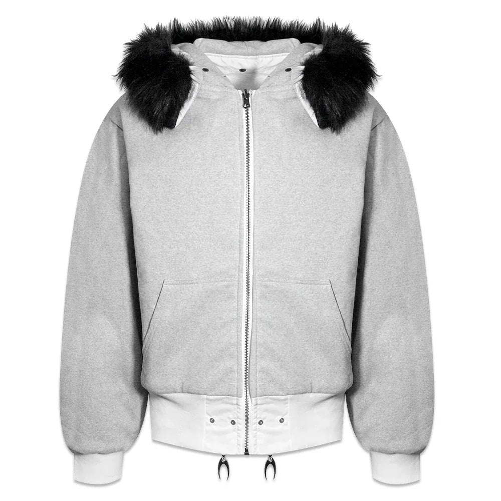 Cozy Chaos White Reversible Bomber Jacket - COZY WORLDWIDE - VENTURER