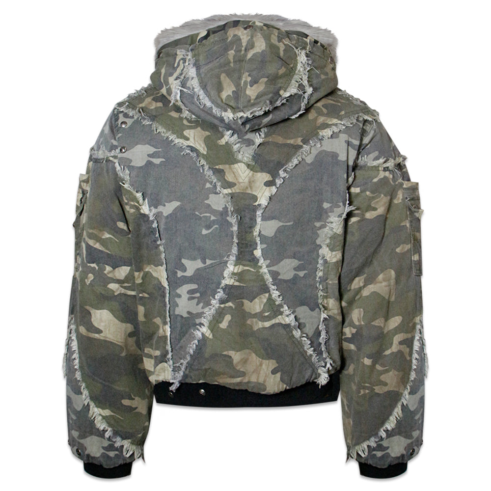 Chaos Dream Waxed Camo Bomber Jacket