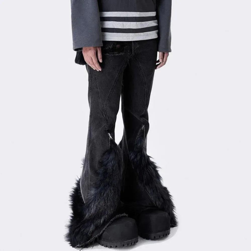 Chaos Dream Fur Flare Jeans - COZY WORLDWIDE - VENTURER