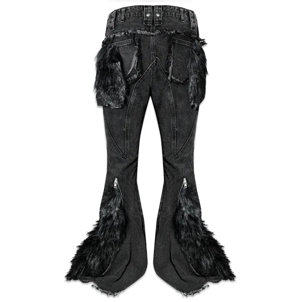 Chaos Dream Fur Flare Jeans - COZY WORLDWIDE - VENTURER