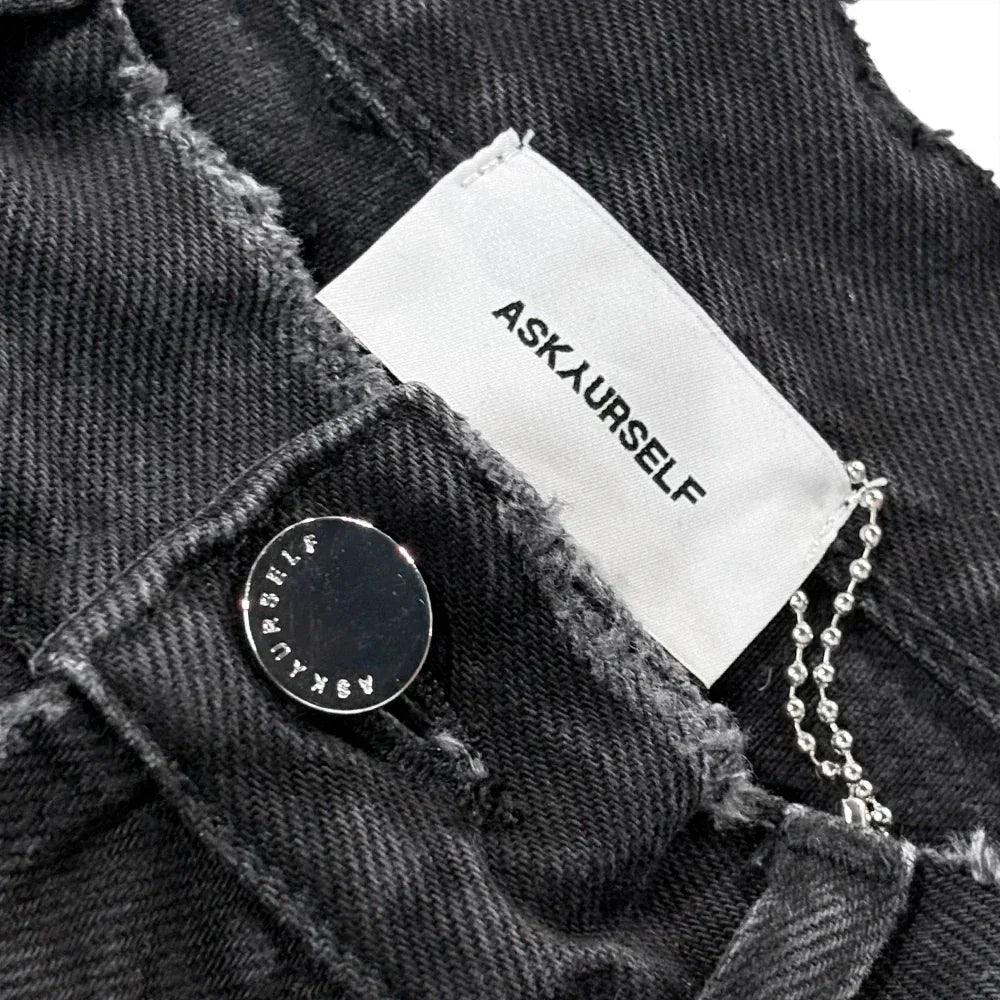 Frayed Baggy Jeans - ASKYURSELF - VENTURER