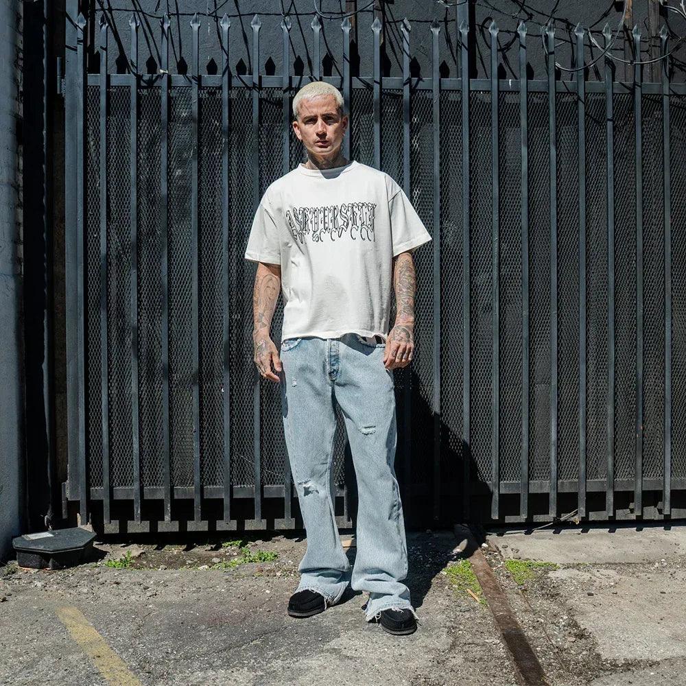 Frayed Baggy Jeans - ASKYURSELF - VENTURER