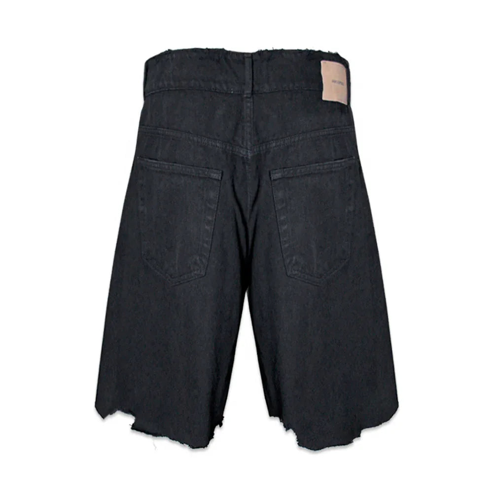 Frayed Baggy Denim Shorts - ASKYURSELF - VENTURER