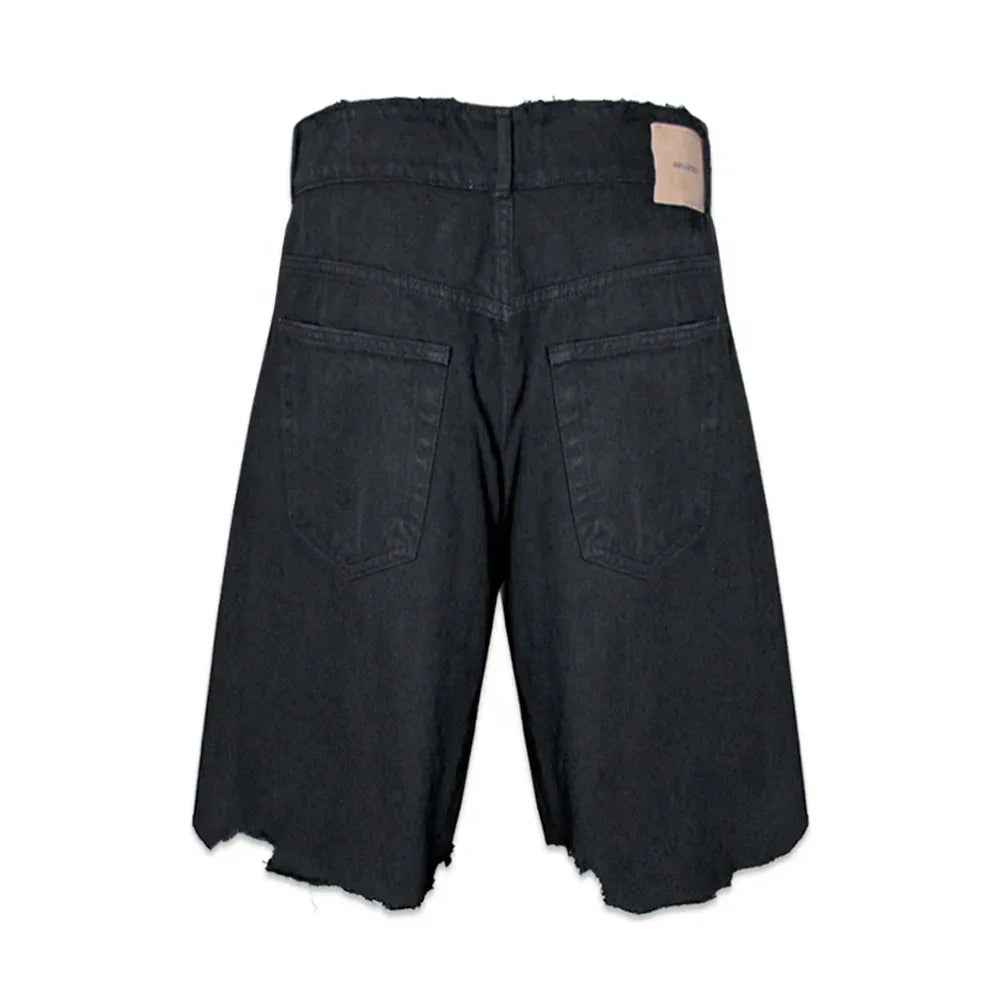 Frayed Baggy Denim Shorts - ASKYURSELF - VENTURER