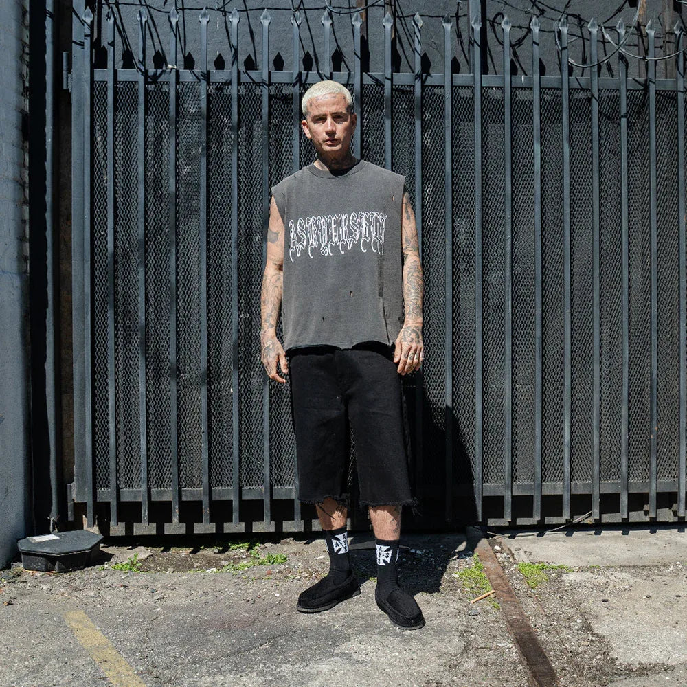 Frayed Baggy Denim Shorts - ASKYURSELF - VENTURER